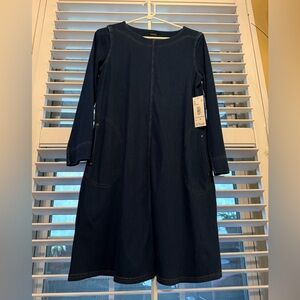 Knee length jean dress